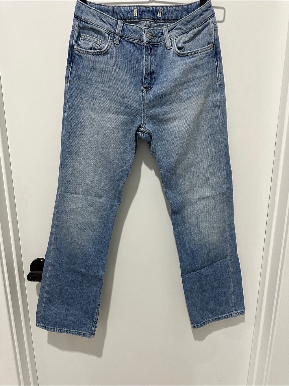 ZARA PREMIUM DENIM LOW RISE STRAIGHT CUT JEANS